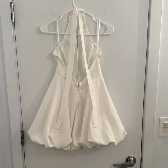 Elliatt Fiona Bubble Skirt Mini Dress in White